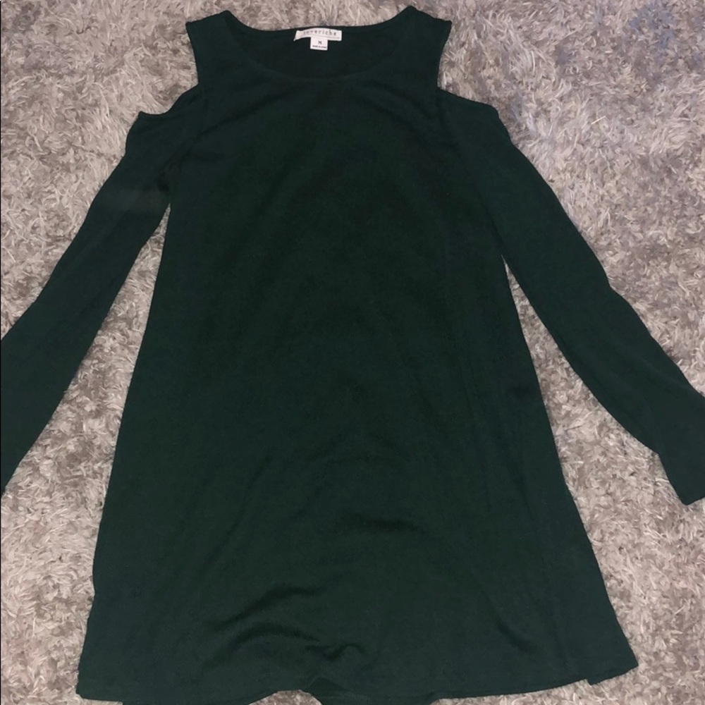 Long sleeve cold shoulder dress